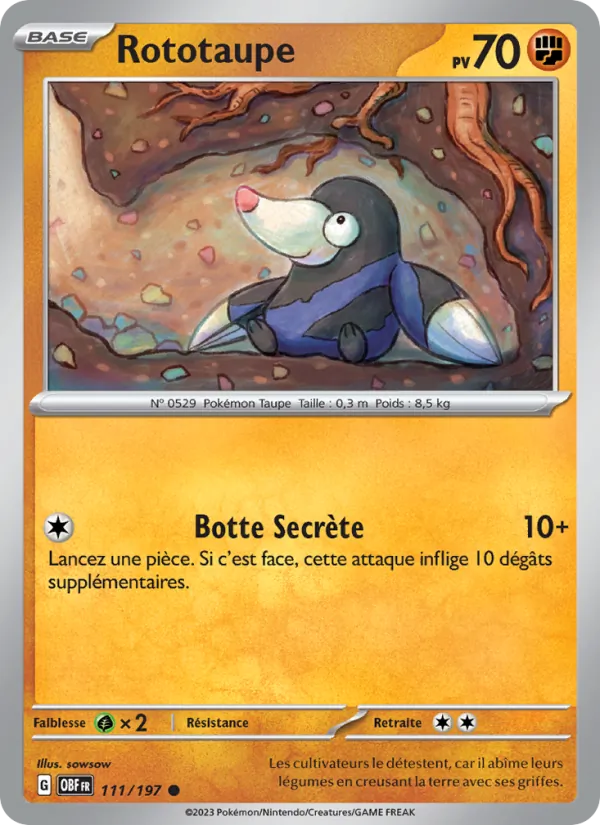 Carte Rototaupe 111/197 – Flammes Obsidiennes