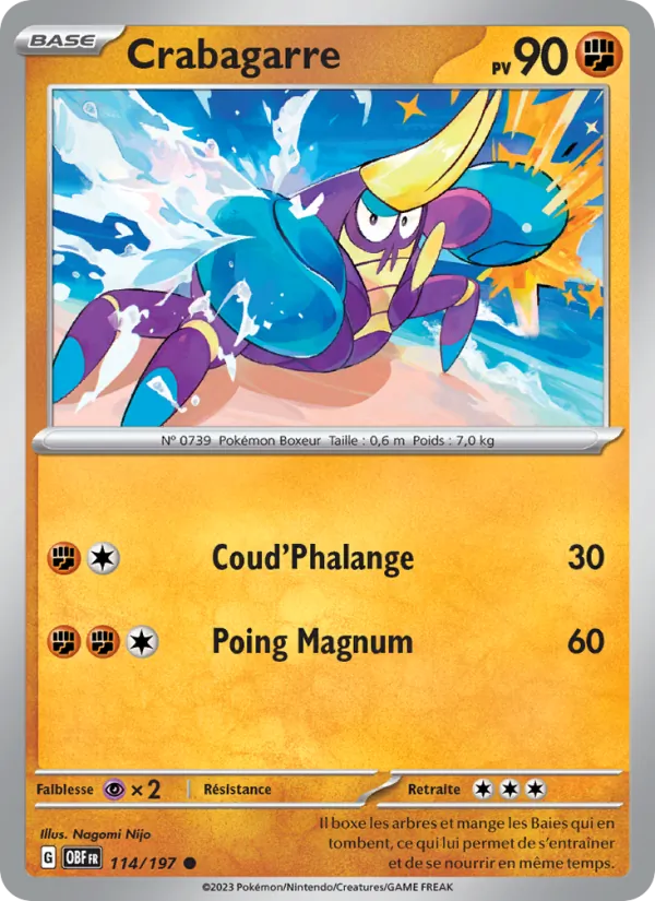 Carte Crabagarre 114/197 – Flammes Obsidiennes