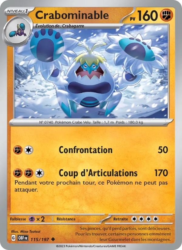 Carte Crabominable 115/197 – Flammes Obsidiennes
