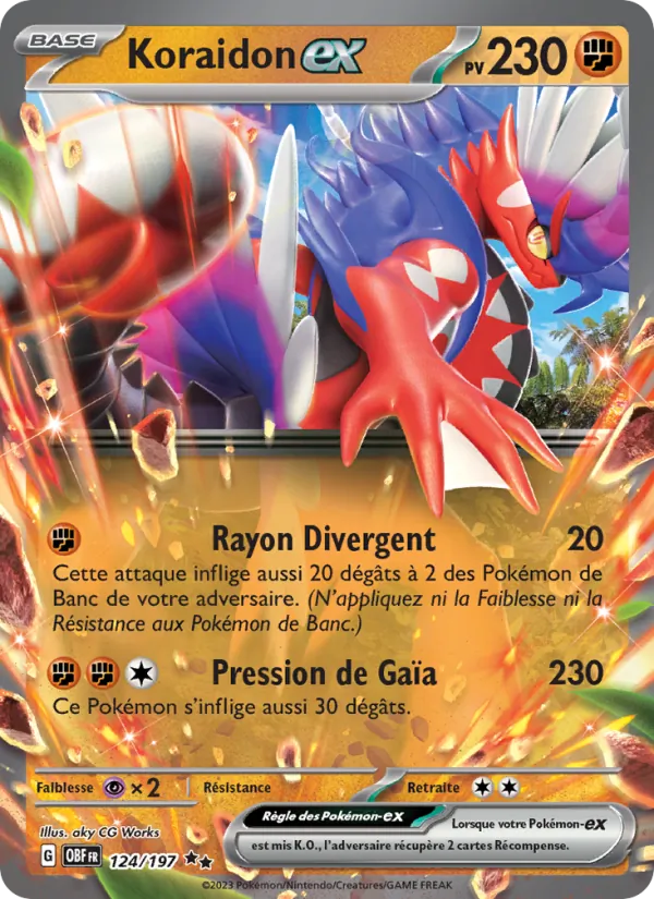 Carte Koraidon-ex 124/197 – Flammes Obsidiennes