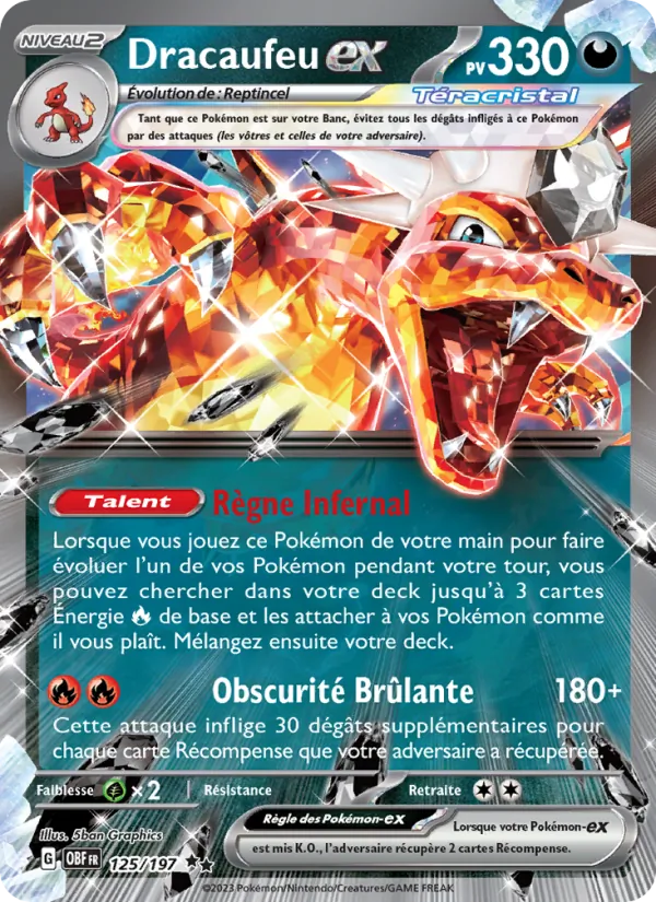 Carte Dracaufeu-ex 125/197 – Flammes Obsidiennes