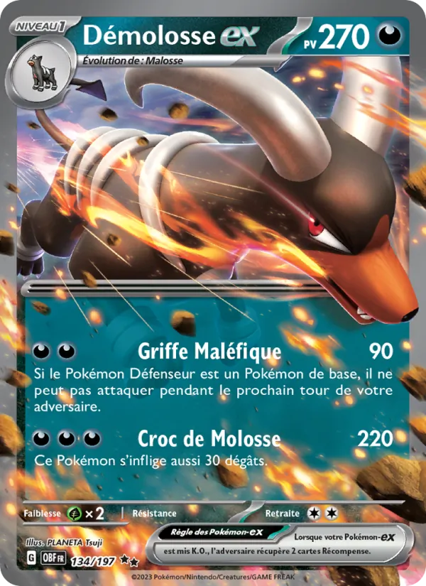 Carte Démolosse-ex 134/197 – Flammes Obsidiennes