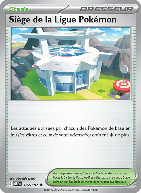 Carte Siège de la Ligue Pokémon 192/197 – Flammes Obsidiennes