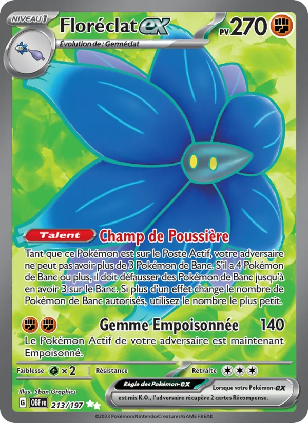 Carte Floréclat-ex 213/197 – Flammes Obsidiennes
