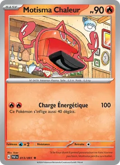 Carte Motisma Chaleur 013/091 – Destinées de Paldea