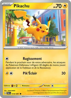 Carte Pikachu 018/091 – Destinées de Paldea