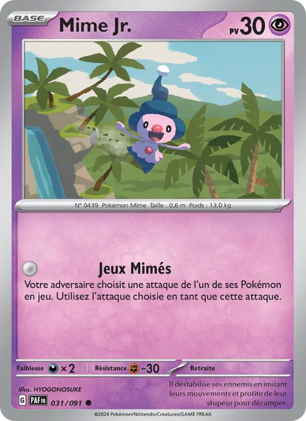 Carte Mime Jr. 031/091 – Destinées de Paldea