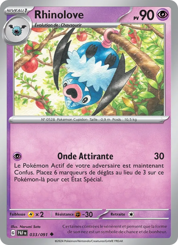 Carte Rhinolove 033/091 – Destinées de Paldea