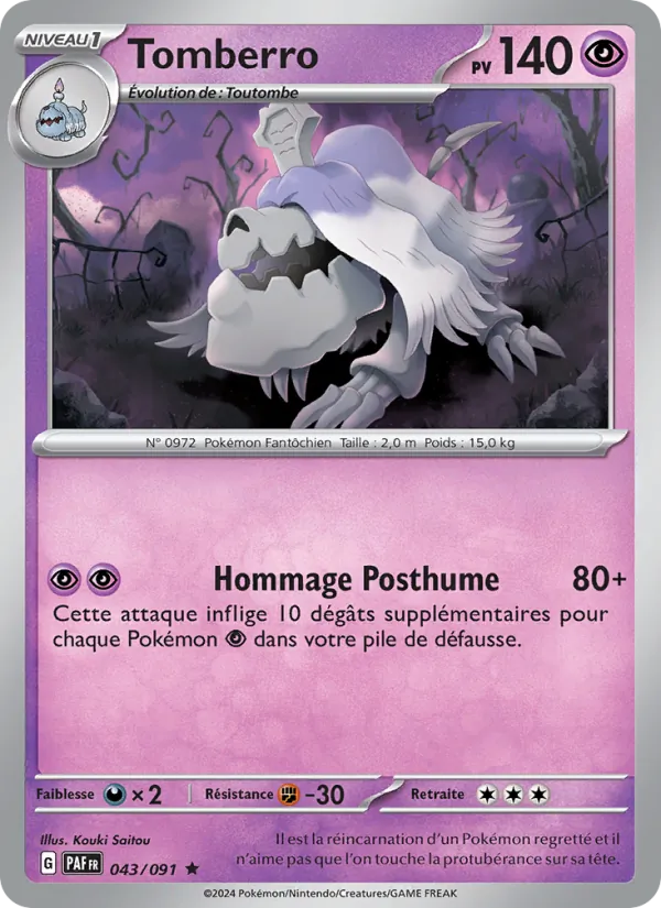 Carte Tomberro 043/091 – Destinées de Paldea