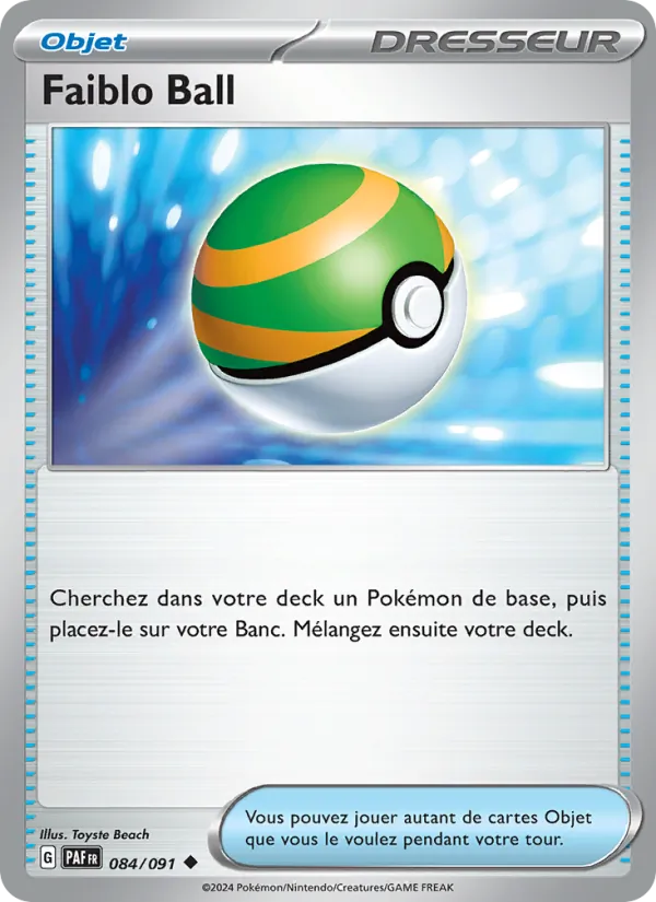 Carte Faiblo Ball 084/091 – Destinées de Paldea