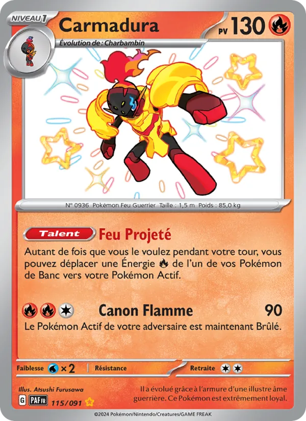 Carte Carmadura 115/091 – Destinées de Paldea