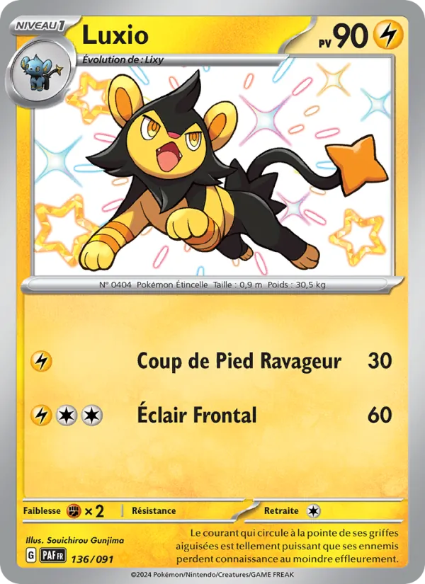 Carte Luxio 136/091 – Destinées de Paldea