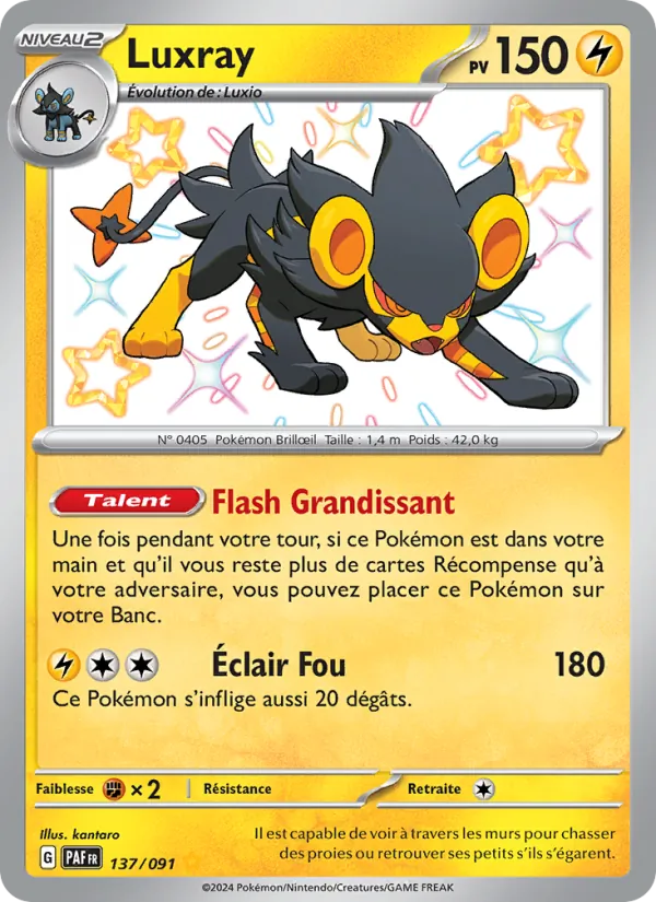 Carte Luxray 137/091 – Destinées de Paldea