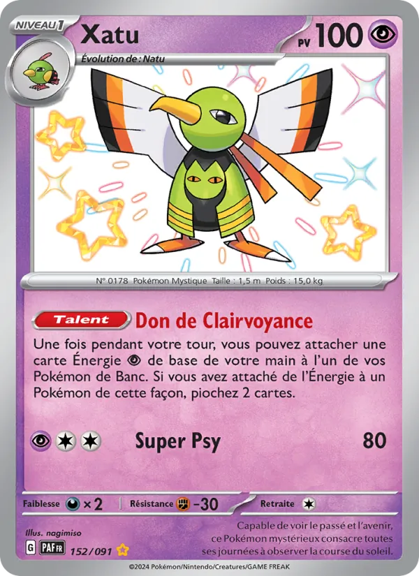 Carte Xatu 152/091 – Destinées de Paldea
