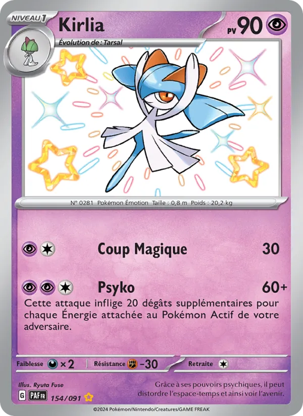 Carte Kirlia 154/091 – Destinées de Paldea