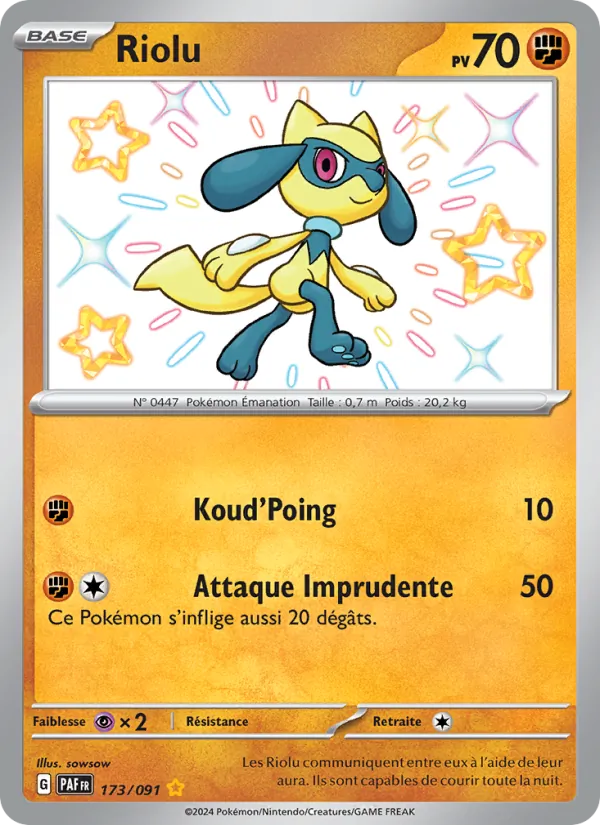 Carte Riolu 173/091 – Destinées de Paldea