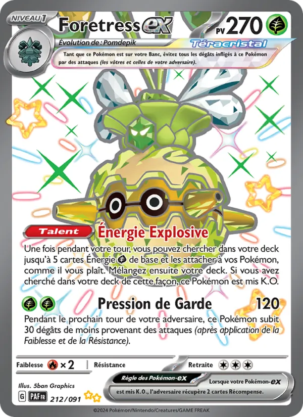 Carte Foretress-ex 212/091 – Destinées de Paldea
