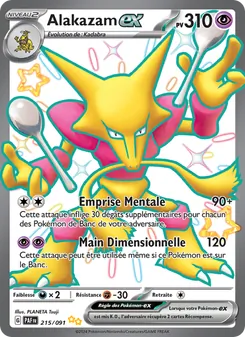 Carte Alakazam-ex 215/091 – Destinées de Paldea