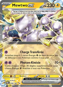 Carte Mewtwo-ex 058/182 – Faille Paradoxe