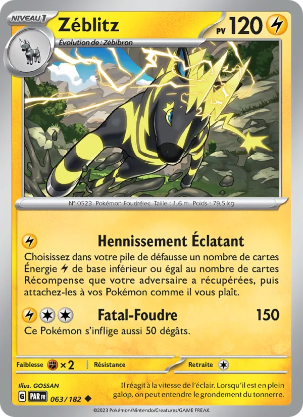 Carte Zéblitz 063/182 – Faille Paradoxe
