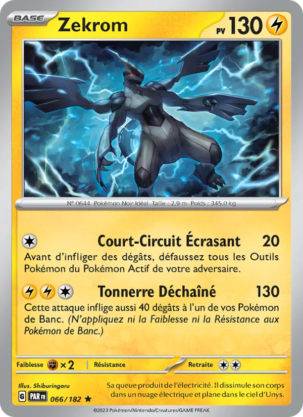Carte Zekrom 066/182 – Faille Paradoxe