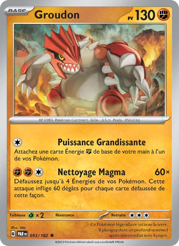 Carte Groudon 093/182 – Faille Paradoxe