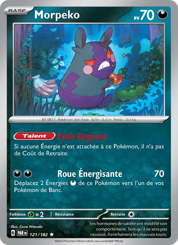 Carte Morpeko 121/182 – Faille Paradoxe
