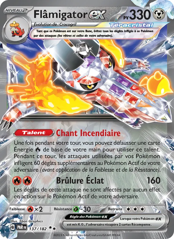 Carte Flâmigator-ex 137/182 – Faille Paradoxe