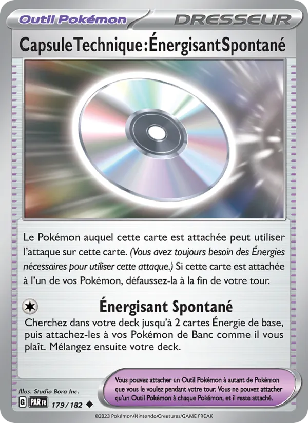 Carte Capsule Technique : Énergisant Spontané 179/182 – Faille Paradoxe