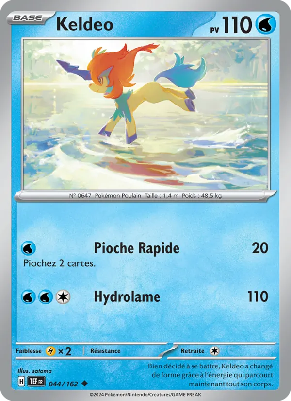 Carte Keldeo 044/162 – Forces Temporelles