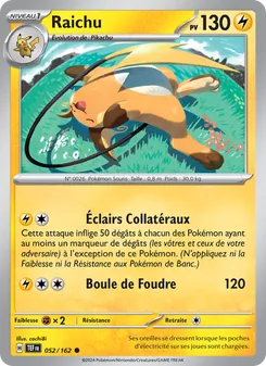 Carte Raichu 052/162 – Forces Temporelles