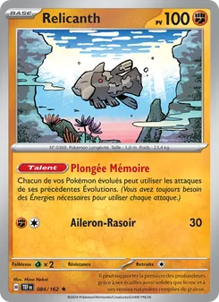 Carte Relicanth 084/162 – Forces Temporelles