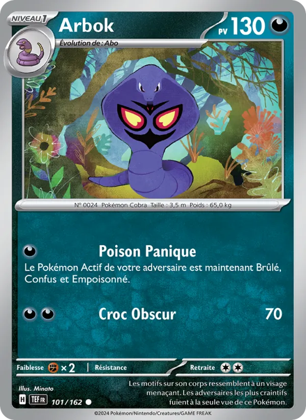 Carte Arbok 101/162 – Forces Temporelles