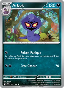 Carte Arbok 101/162 – Forces Temporelles