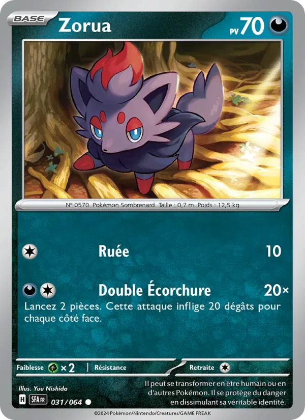 Carte Zorua 031/064 – Fable Nébuleuse