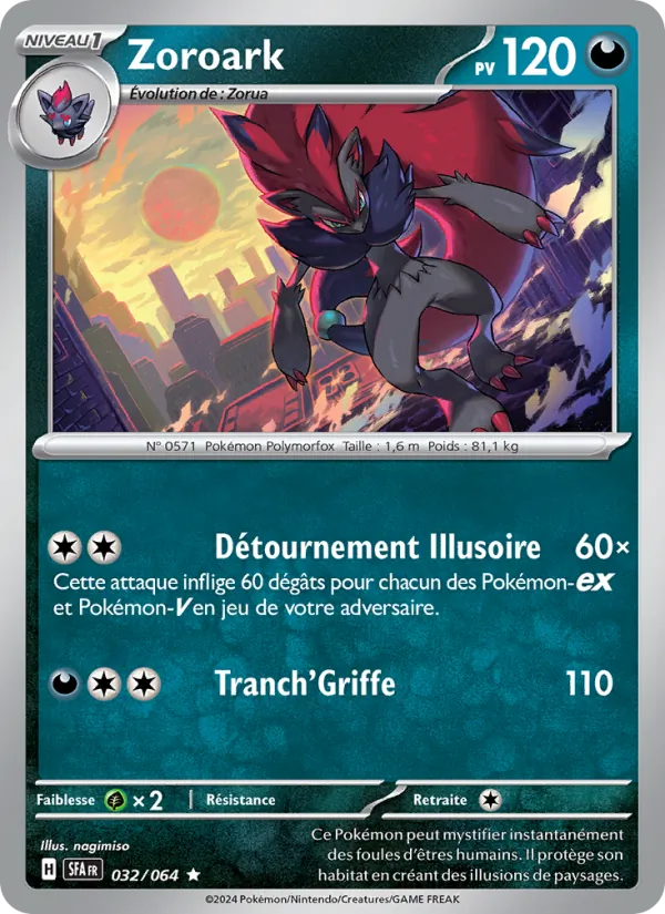 Carte Zoroark 032/064 – Fable Nébuleuse