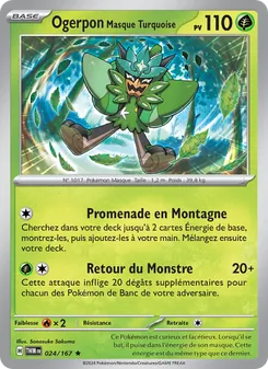 Carte Ogerpon Masque Turquoise 024/167 – Mascarade Crépusculaire