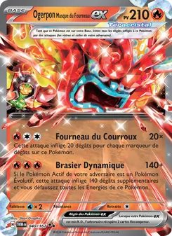 Carte Ogerpon Masque du Fourneau-ex 040/167 – Mascarade Crépusculaire