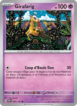 Carte Girafarig 083/167 – Mascarade Crépusculaire