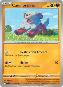 Carte Caninos de Hisui 099/167 – Mascarade Crépusculaire