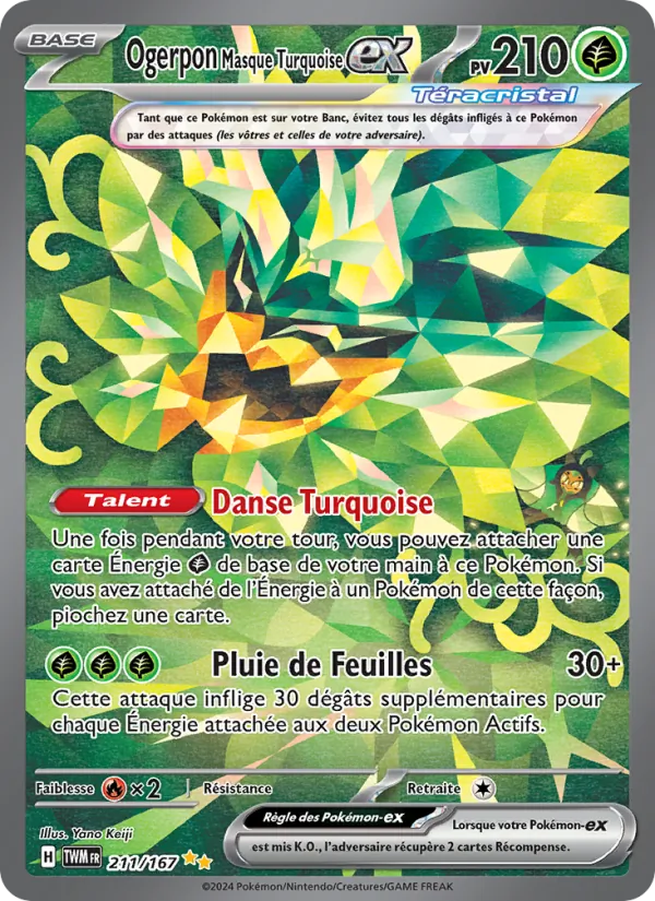Carte Ogerpon Masque Turquoise-ex 211/167 – Mascarade Crépusculaire