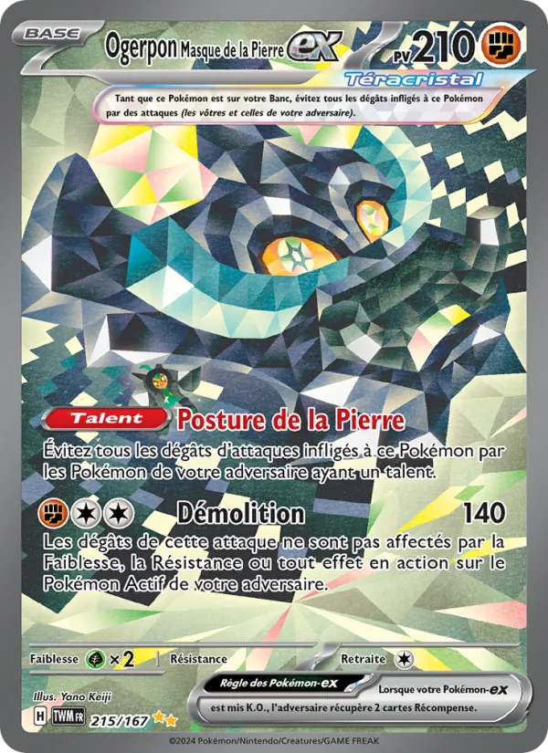 Carte Ogerpon Masque de la Pierre-ex 215/167 – Mascarade Crépusculaire