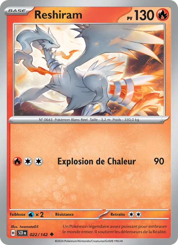 Carte Reshiram 022/142 – Couronne Stellaire