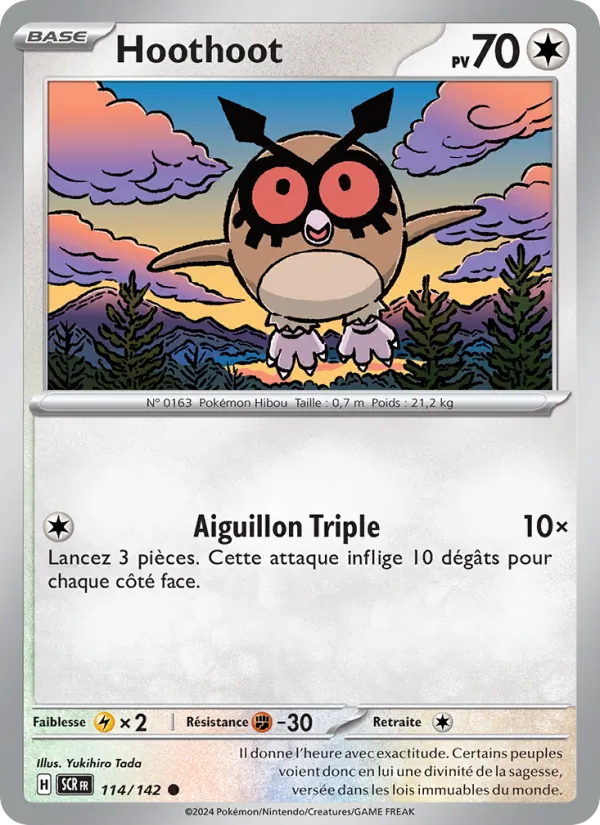 Carte Hoothoot 114/142 – Couronne Stellaire
