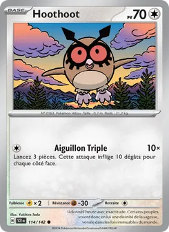 Carte Hoothoot 114/142 – Couronne Stellaire