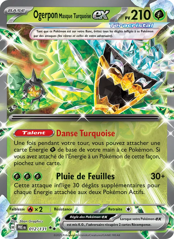 Carte Ogerpon Masque Turquoise-ex 012/131 – Évolutions Prismatiques