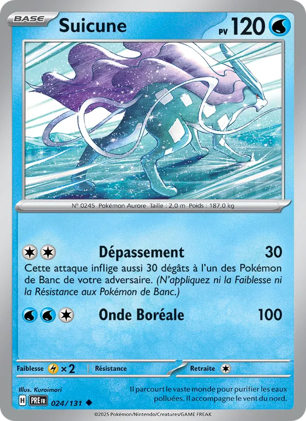Carte Suicune 024/131 – Évolutions Prismatiques