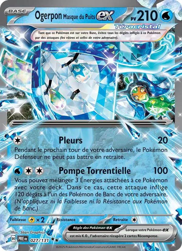 Carte Ogerpon Masque du Puits-ex 027/131 – Évolutions Prismatiques