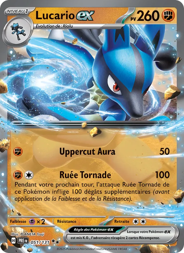 Carte Lucario-ex 051/131 – Évolutions Prismatiques