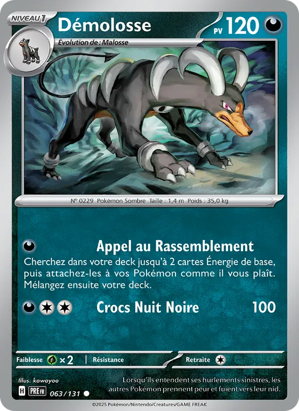 Carte Démolosse 063/131 – Évolutions Prismatiques